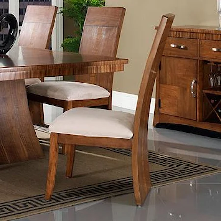 Contemporary Dining Side Chair with Upholstered Seat